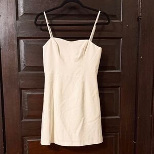 French Connection Cream Mini Dress with Spaghetti Straps